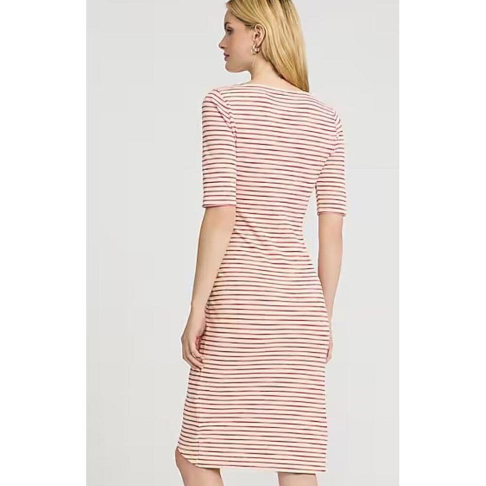 Express Textured Waffle Striped Scoop Neck Wrap Dress Size Large New - Picture 5 of 11